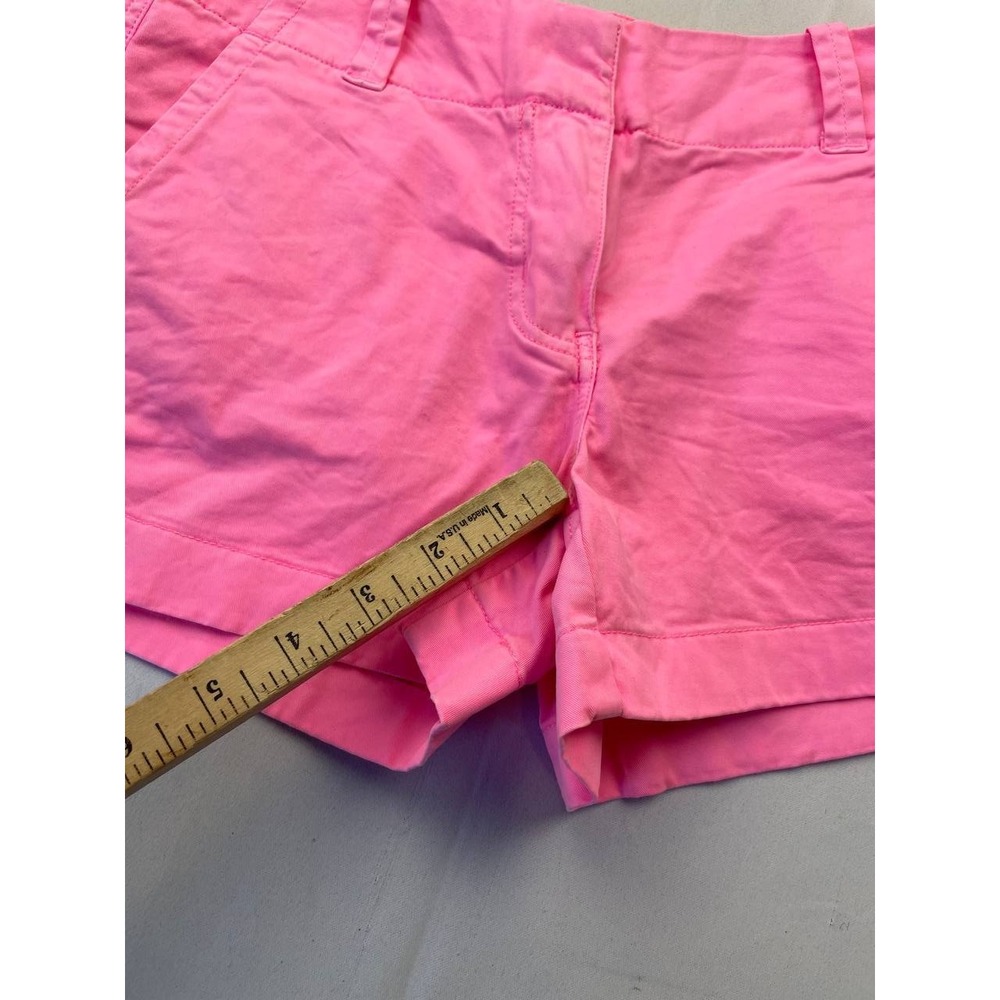 Vineyard Vines Shorts Women‎ Size 0 Pink Cotton Classic Pockets Chino Preppy - Picture 2 of 4